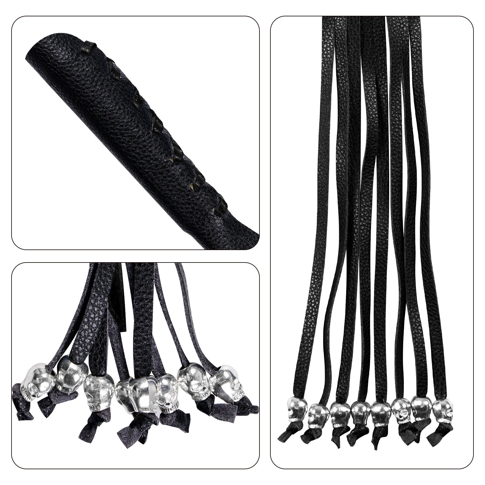 Dream Apparel Heavy Duty Motorcycle Skull Fringed Premium Black Brake Clutch Lever Grip Lever Cover - Image 4