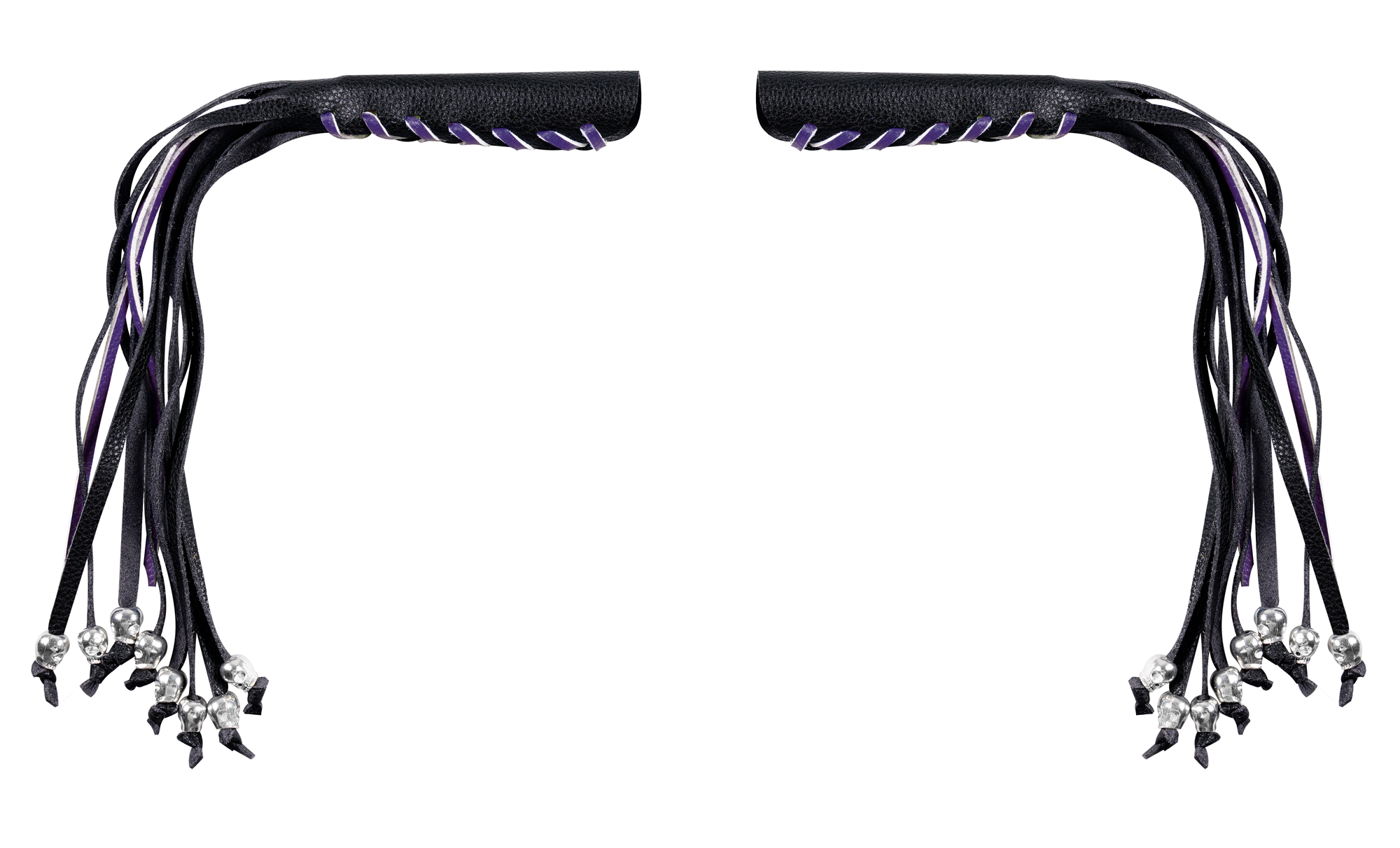 Dream Apparel Heavy Duty Motorcycle Skull Fringed Premium Black Purple Brake Clutch Lever Cover