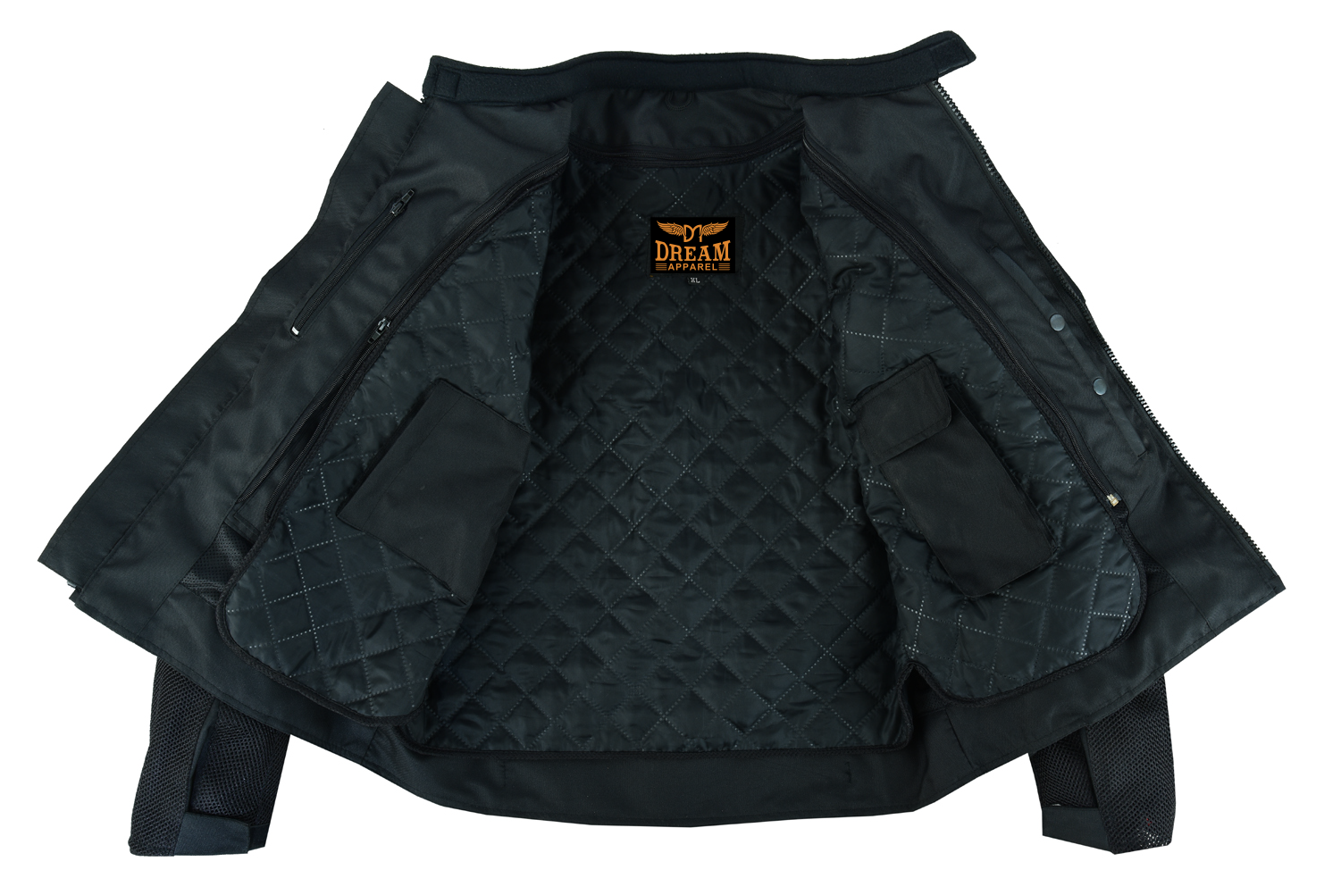 Mens Motorcycle Perforated Textile Reflective Mesh Riding 3 Season Jacket with removable armor - Image 12