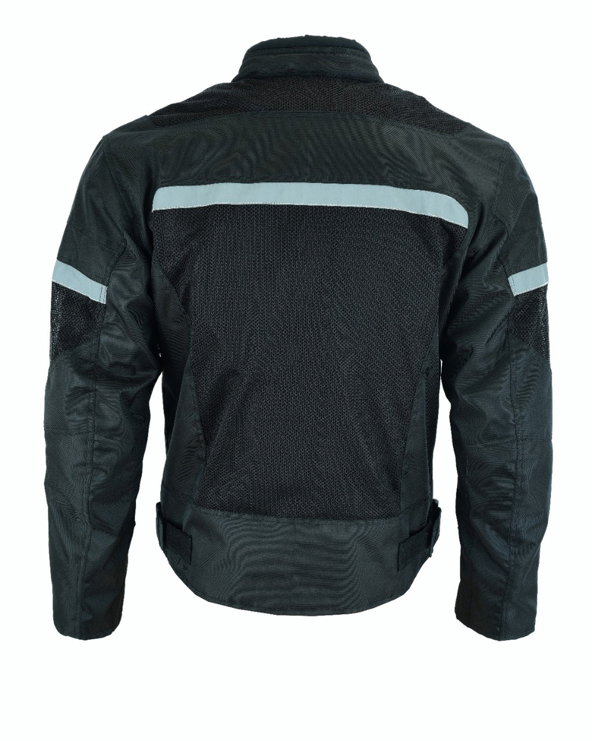 Mens Motorcycle Perforated Textile Reflective Mesh Riding 3 Season Jacket with removable armor - Image 17