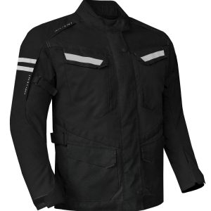 Dream Apparel Mens Motorcycle jacket Black, Armored Protective Round Neck & Air Vents