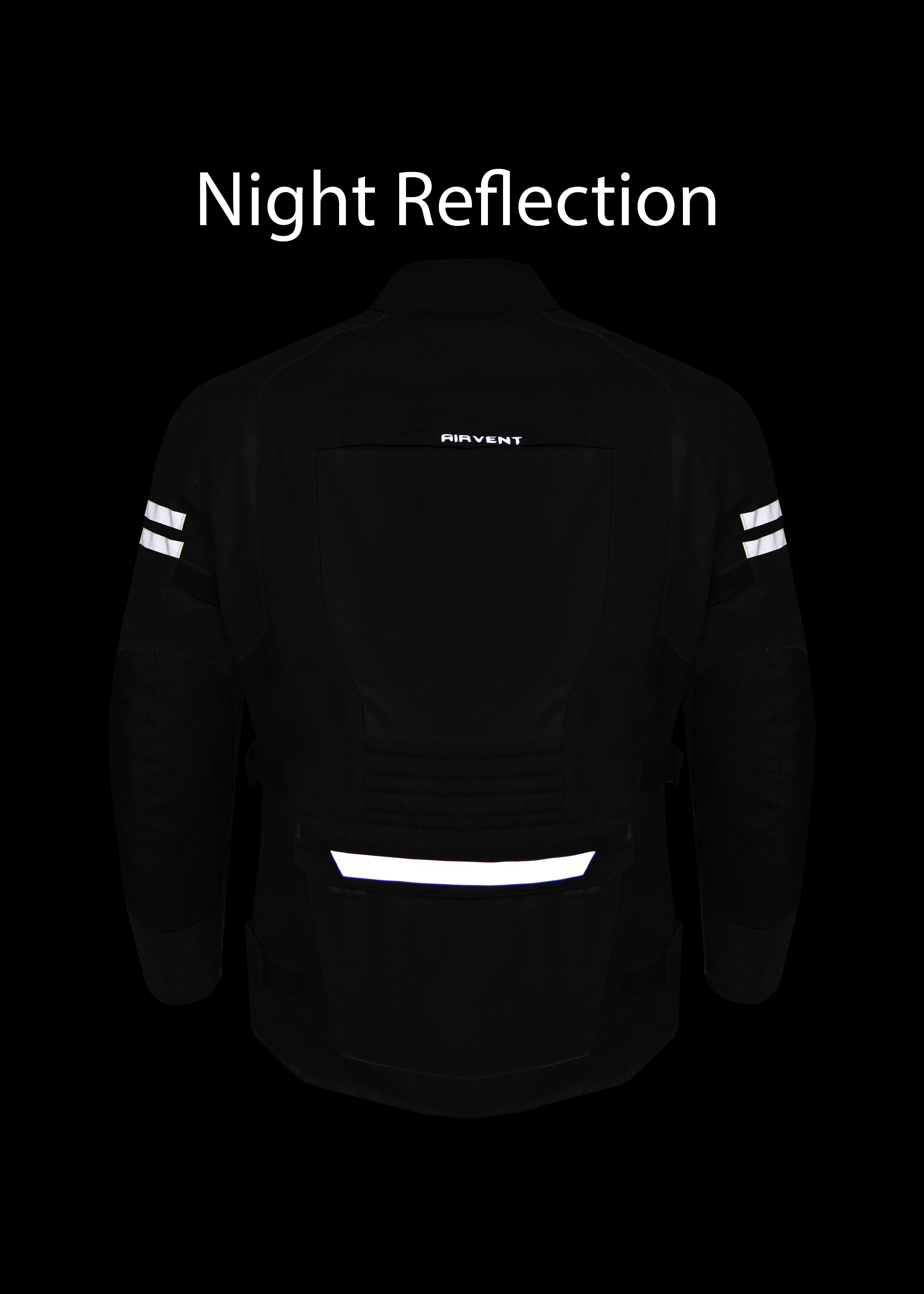 Dream Apparel Mens Motorcycle jacket Black, Armored Protective Round Neck & Air Vents - Image 4