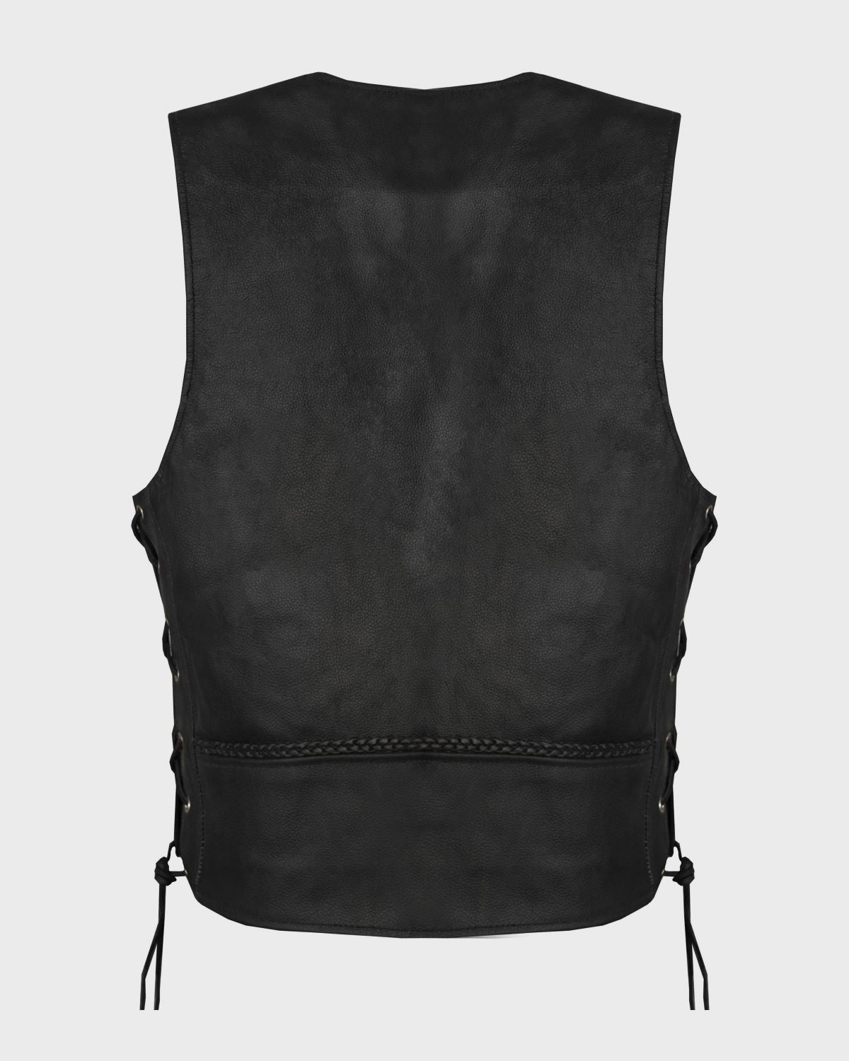 Men's Leather Vest With Buffalo Nickel Snaps - Image 4