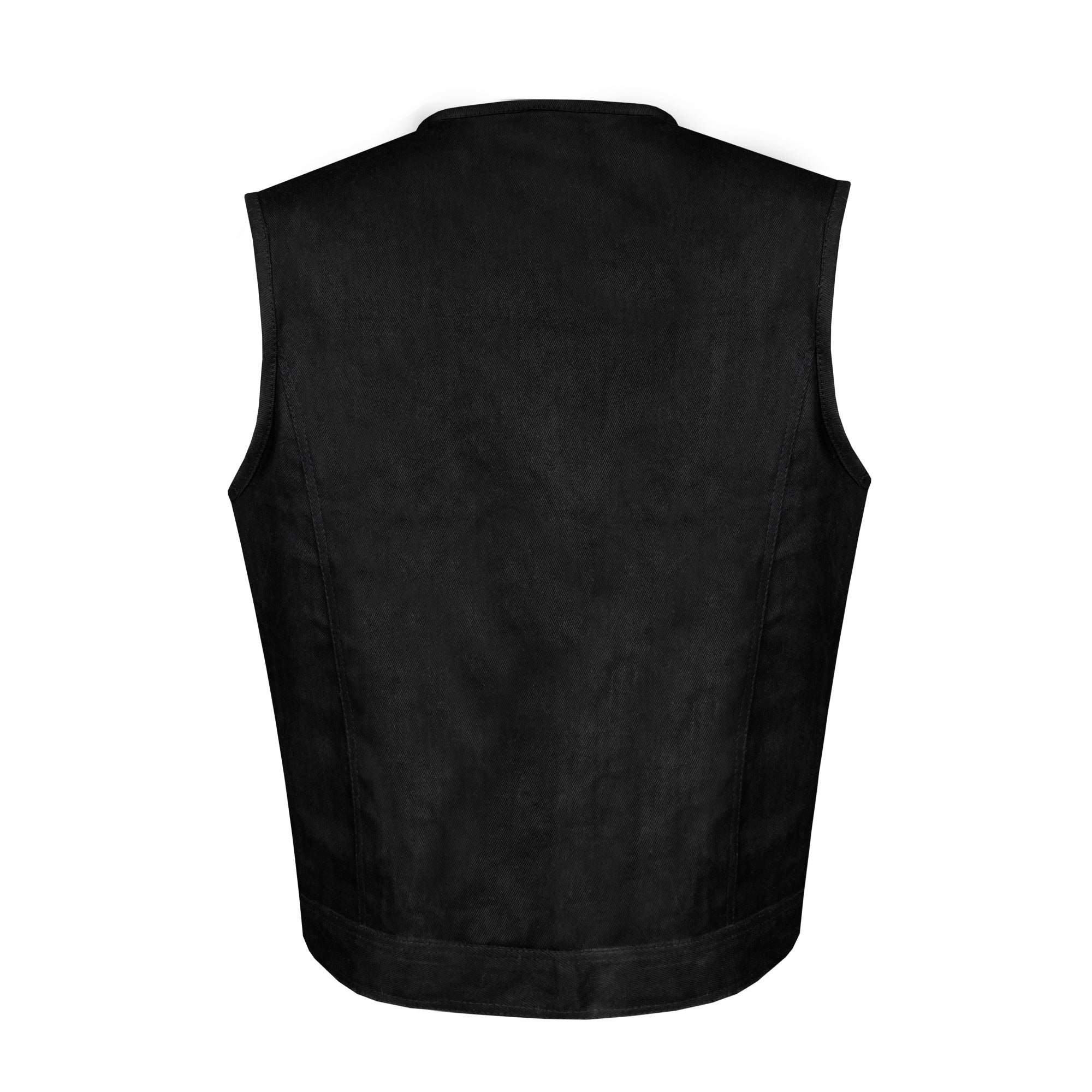 Dream Apparel Men's Black Denim Club Vest with Conceal Carry Pockets - Image 5