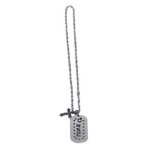 Love & Kisses 2-Piece Dog Tag with Cross