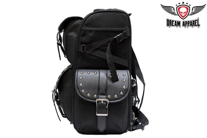 Dream Apparel Large Fine PVC Motorcycle Sissybar Bag With Studs - Image 7