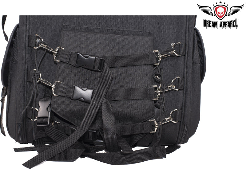 Dream Apparel Large Fine PVC Motorcycle Sissybar Bag With Studs - Image 11