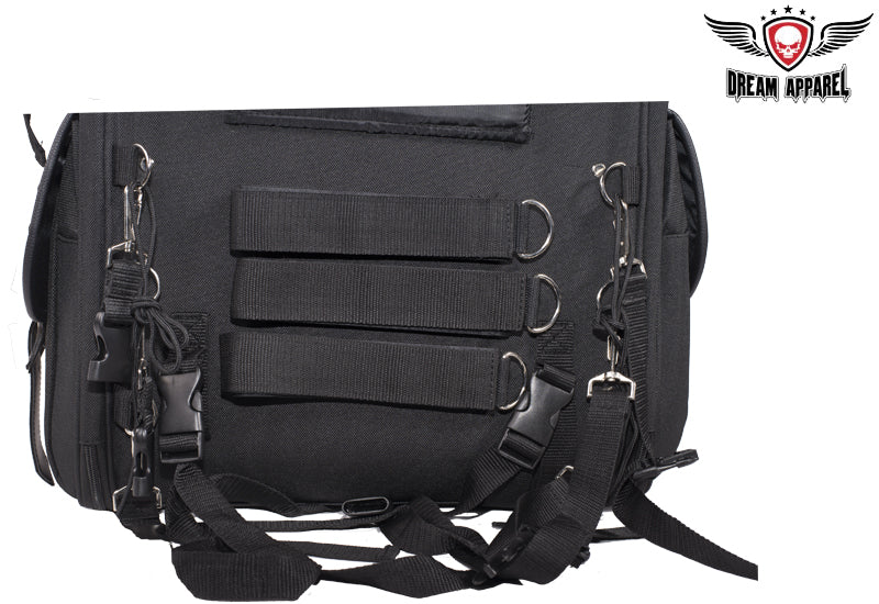 Dream Apparel Large Fine PVC Motorcycle Sissybar Bag With Studs - Image 12