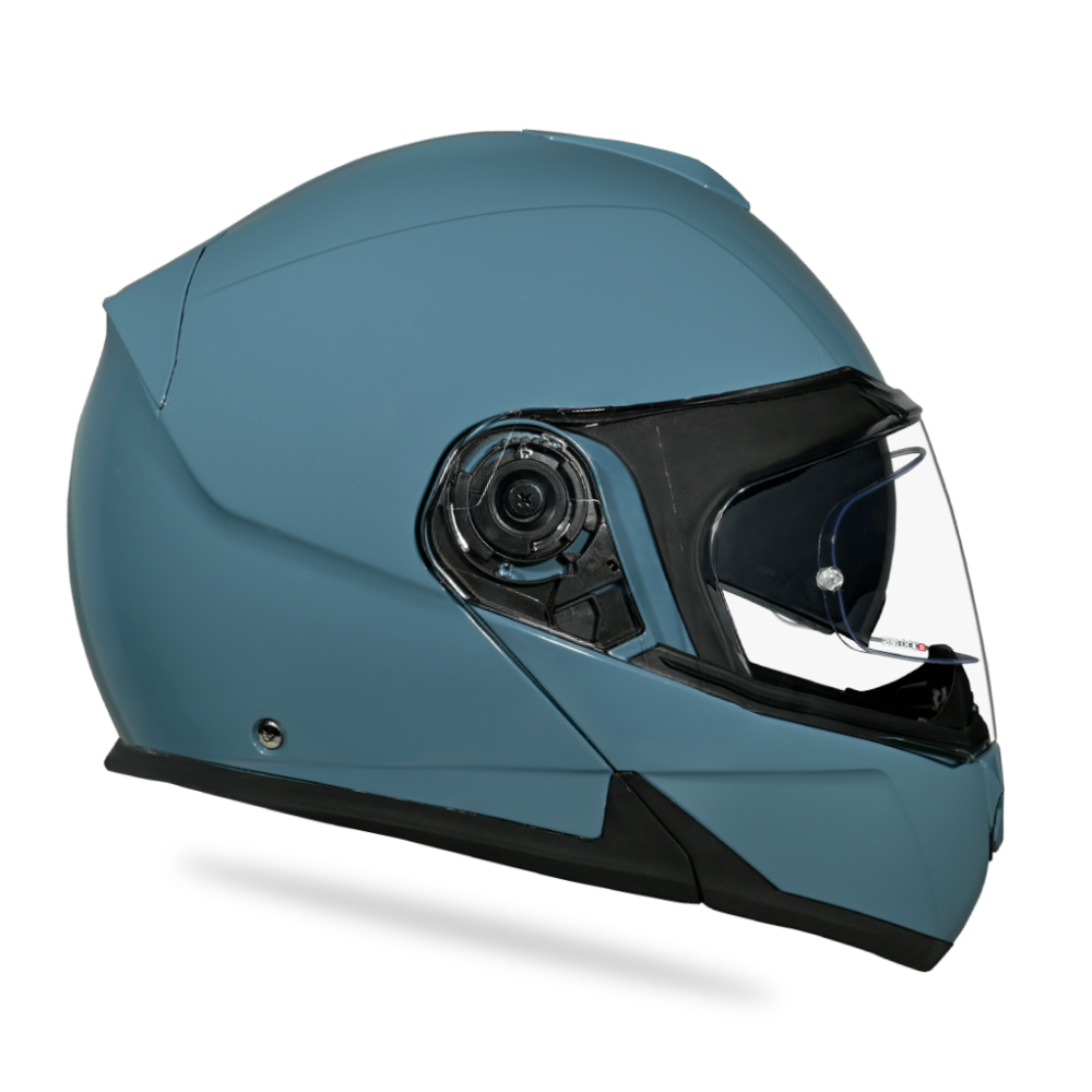Daytona Glide Modular Motorcycle Helmet - DOT Approved, Bluetooth Ready, Dual Visor, Men/Women/Youth- Shark Blu - Image 4