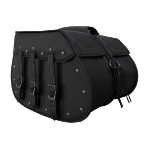 Stud Motorcycle Leather Saddlebag