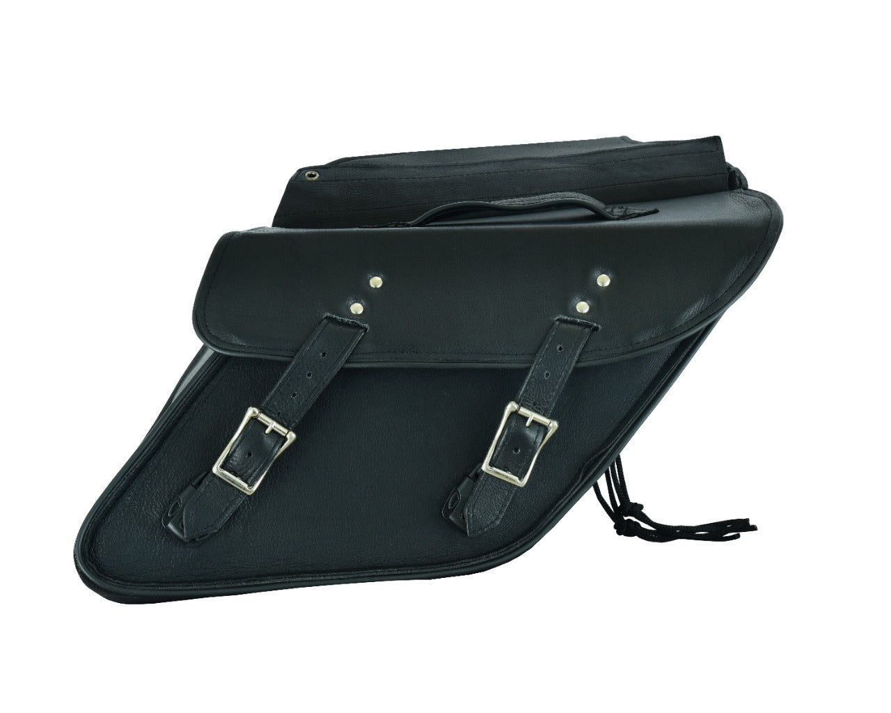 Motorcycle Leather No-Stud Dyna Saddlebag - Image 2