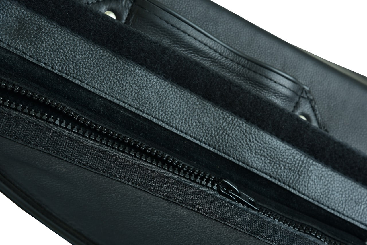 Motorcycle Leather No-Stud Dyna Saddlebag - Image 7