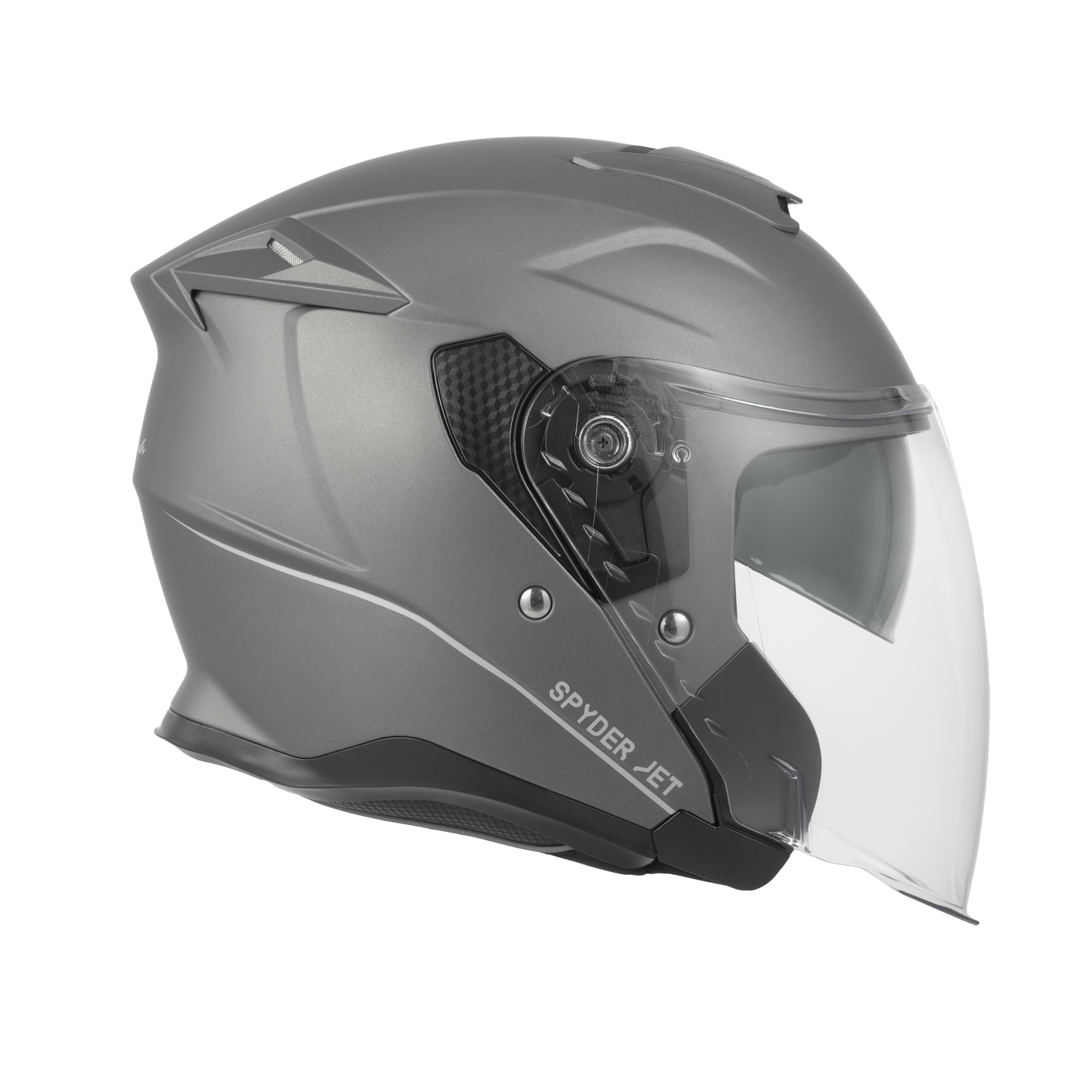D.O.T. & ECE Daytona Spyder Jet- Gun Metal Grey Dull Metallic - Image 4