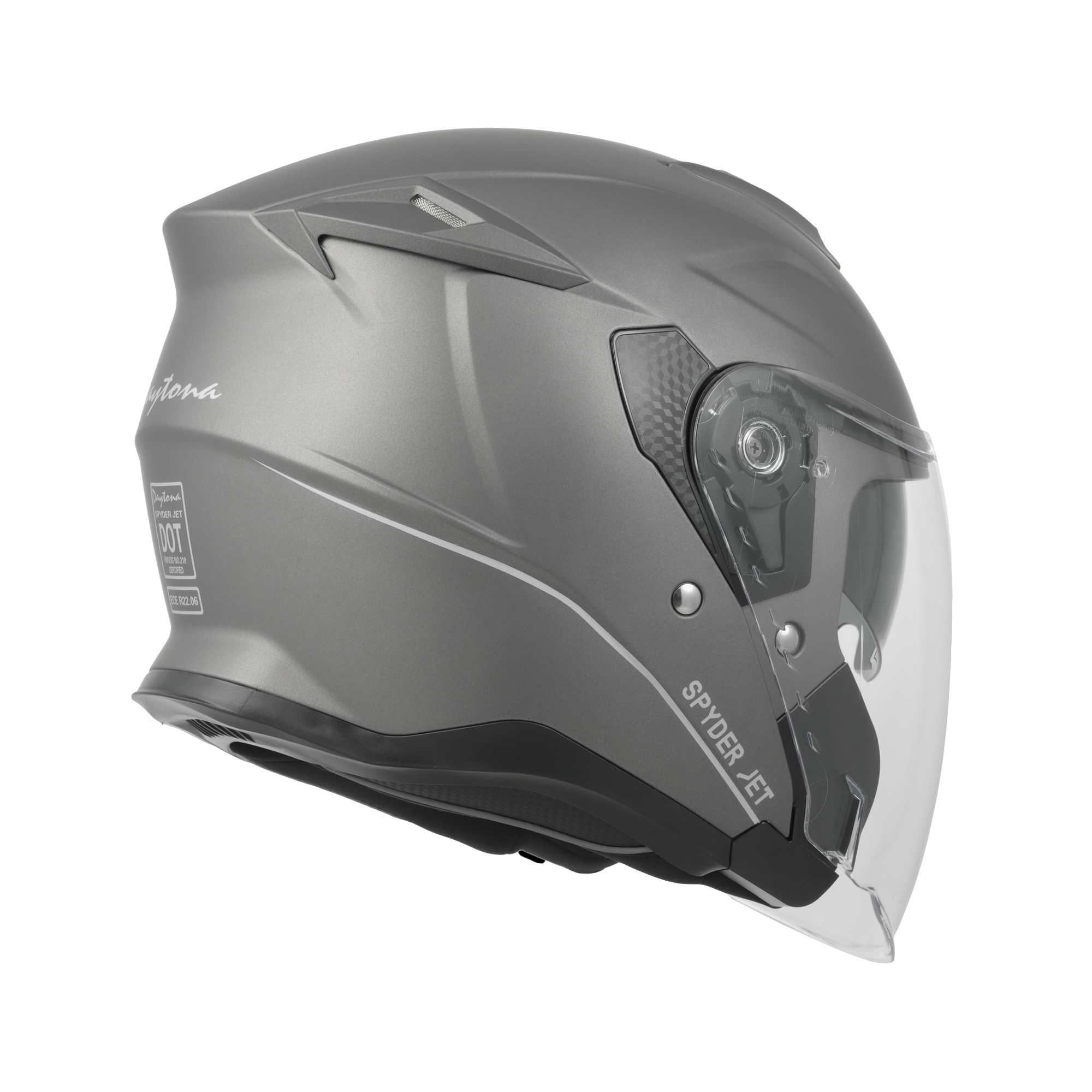 D.O.T. & ECE Daytona Spyder Jet- Gun Metal Grey Dull Metallic - Image 5