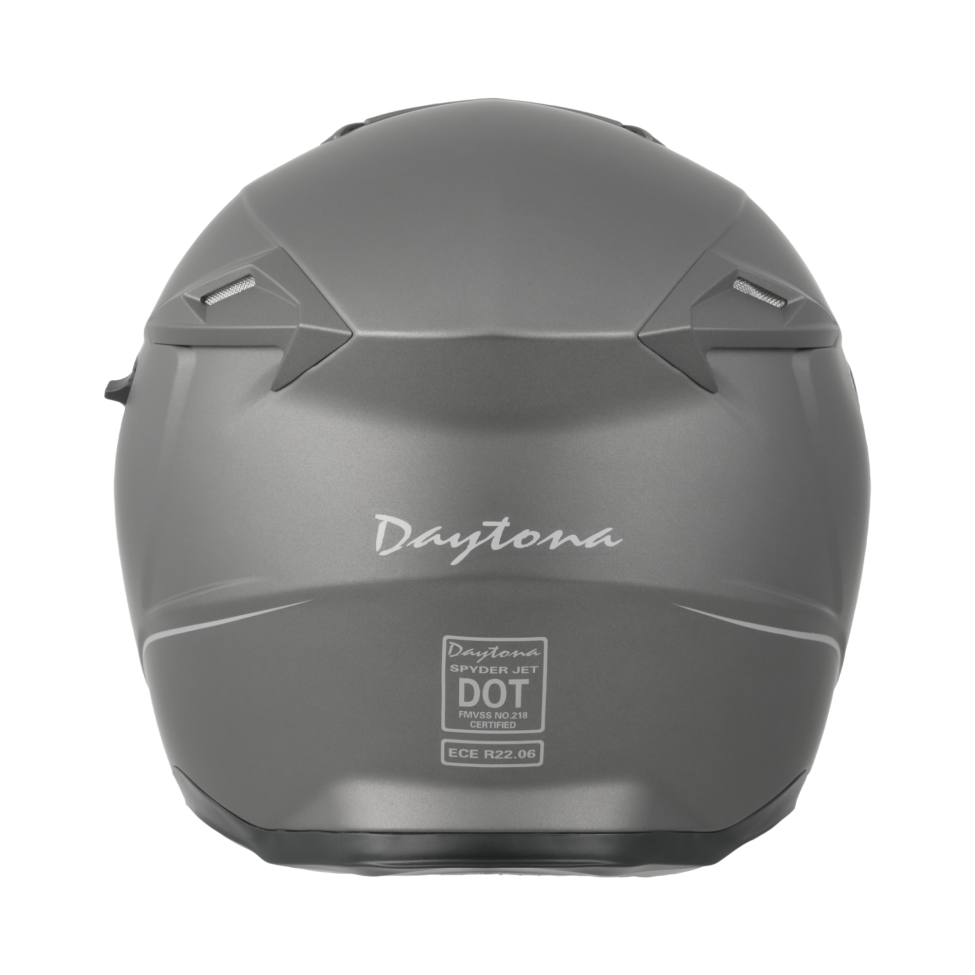 D.O.T. & ECE Daytona Spyder Jet- Gun Metal Grey Dull Metallic - Image 3