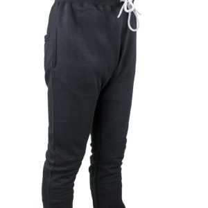 Black Jogger Sweatpants W/ Ribbed Panels