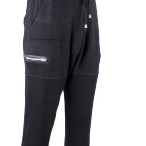 Black Multi-Pocket Dual Layered Sweat Joggers