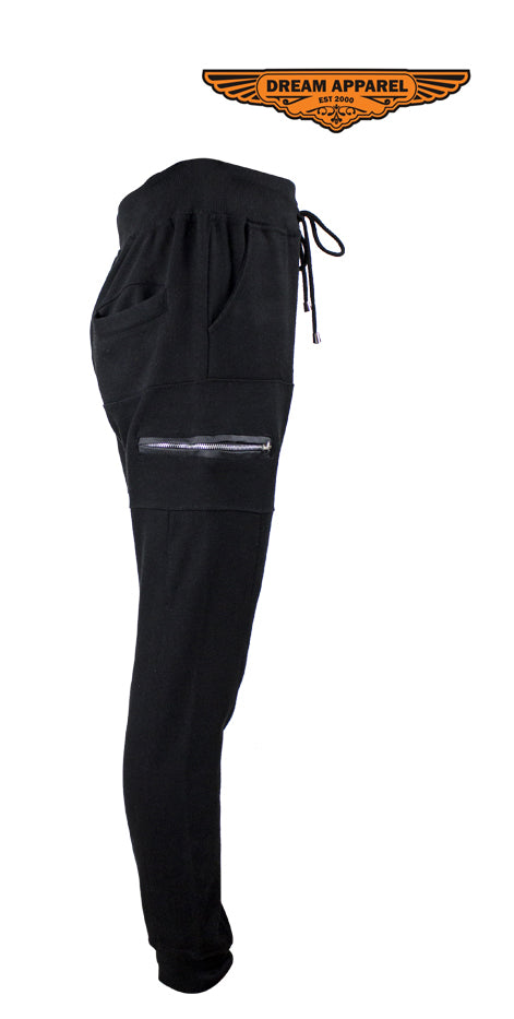 Black Multi-Pocket Dual Layered Sweat Joggers - Image 2