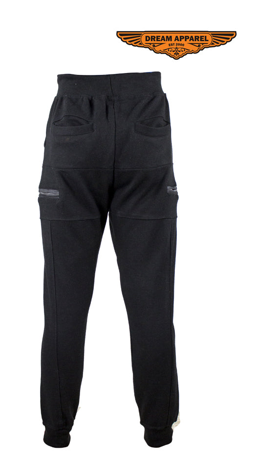 Black Multi-Pocket Dual Layered Sweat Joggers - Image 3