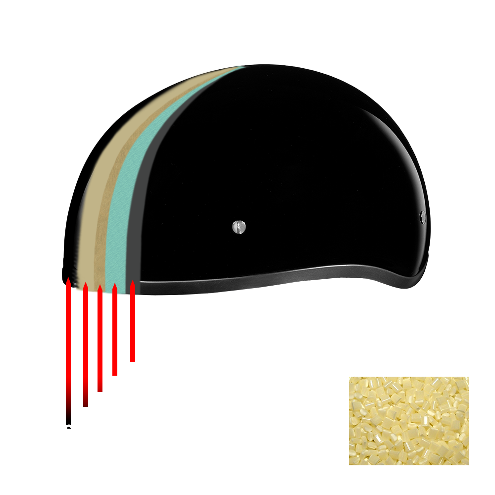 DOT Approved Daytona Motorcycle Half Face Helmet - Skull Cap Graphics for Men & Women, Scooters, ATVs, UTVs & Choppers - W/ Skull Flames Red - Image 10