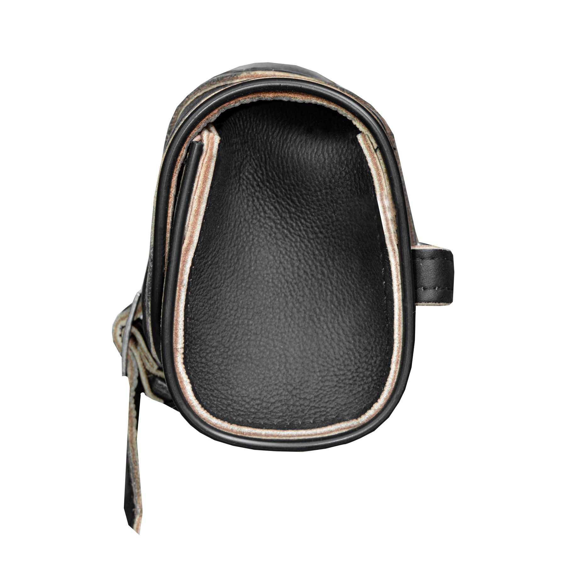 Distress Brown Leather 10" Motorcycle Tool Bag With Eagle - Image 4