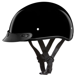 D.O.T. Daytona Skull Cap Jr.- Hi-Gloss Black
