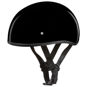 DOT Approved Daytona Skull Cap Half Shell Motorcycle Helmet - Beanie Style for Motorcycles, Cruisers, Scooters, and Mopeds W/O Visor- Hi-Gloss Black
