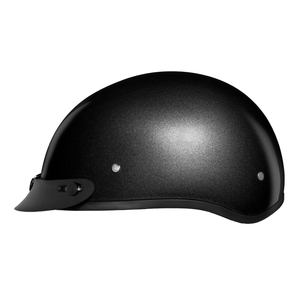 DOT Approved Daytona Skull Cap Half Shell Motorcycle Helmet - Beanie Style for Motorcycles, Cruisers, Scooters, and Mopeds - Gun Metal Grey Metallic - Image 2