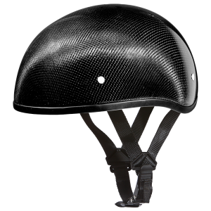 D.O.T. Daytona Skull Cap W/O Visor- Grey Carbon Fiber