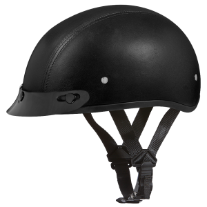 D.O.T. Daytona Skull Cap- Leather Covered