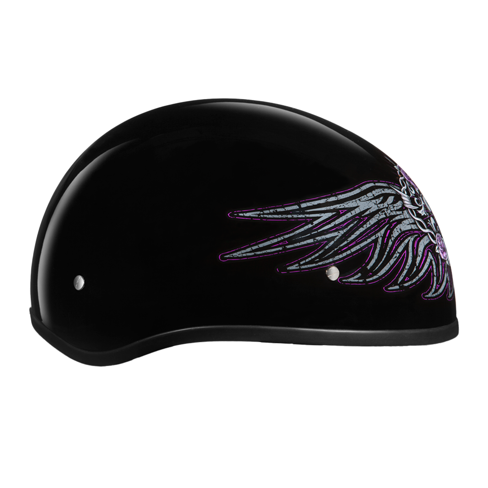 DOT Approved Daytona Motorcycle Half Face Helmet - Skull Cap Graphics for Men & Women, Scooters, ATVs, UTVs & Choppers - W/ Barbed Wire Heart - Image 5