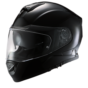 Daytona Detour Full Face Motorcycle Helmet - DOT Certified, Dual Visor, Street Bike Helmet, Men/Women/Youth - Hi-Gloss Black