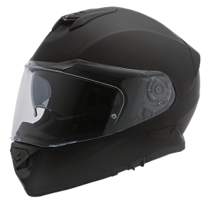 Daytona Detour Full Face Motorcycle Helmet - DOT Certified, Dual Visor, Street Bike Helmet, Men/Women/Youth - Dull Black