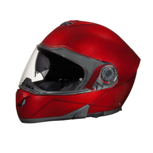 Daytona Glide Modular Motorcycle Helmet - DOT Approved, Bluetooth Ready, Dual Visor, Men/Women/Youth - Black Cherry