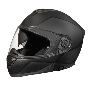 Daytona Glide Modular Motorcycle Helmet - DOT Approved, Bluetooth Ready, Dual Visor, Men/Women/Youth - Dull Black