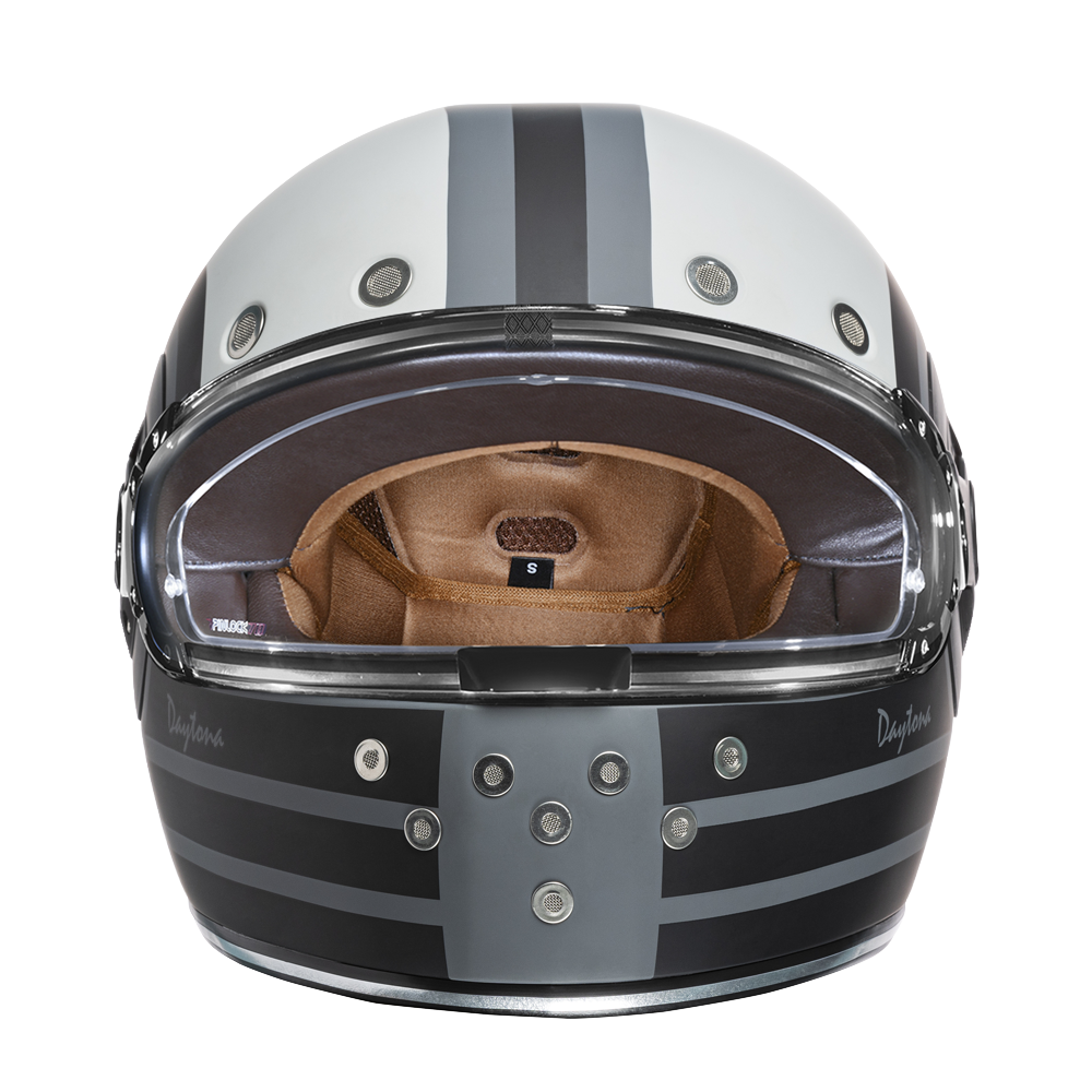 DOT Daytona Retro Full Face Motorcycle Helmet: Vintage Style for Men, Women, & Youth - W/ Racer - Image 5