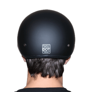 DOT Approved Daytona Skull Cap Half Shell Motorcycle Helmet - Beanie Style for Motorcycles, Cruisers, Scooters, and Mopeds - Dull Black