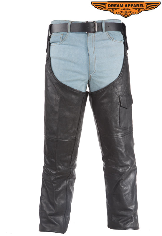 Leather Chaps / Pants With Side Zipper