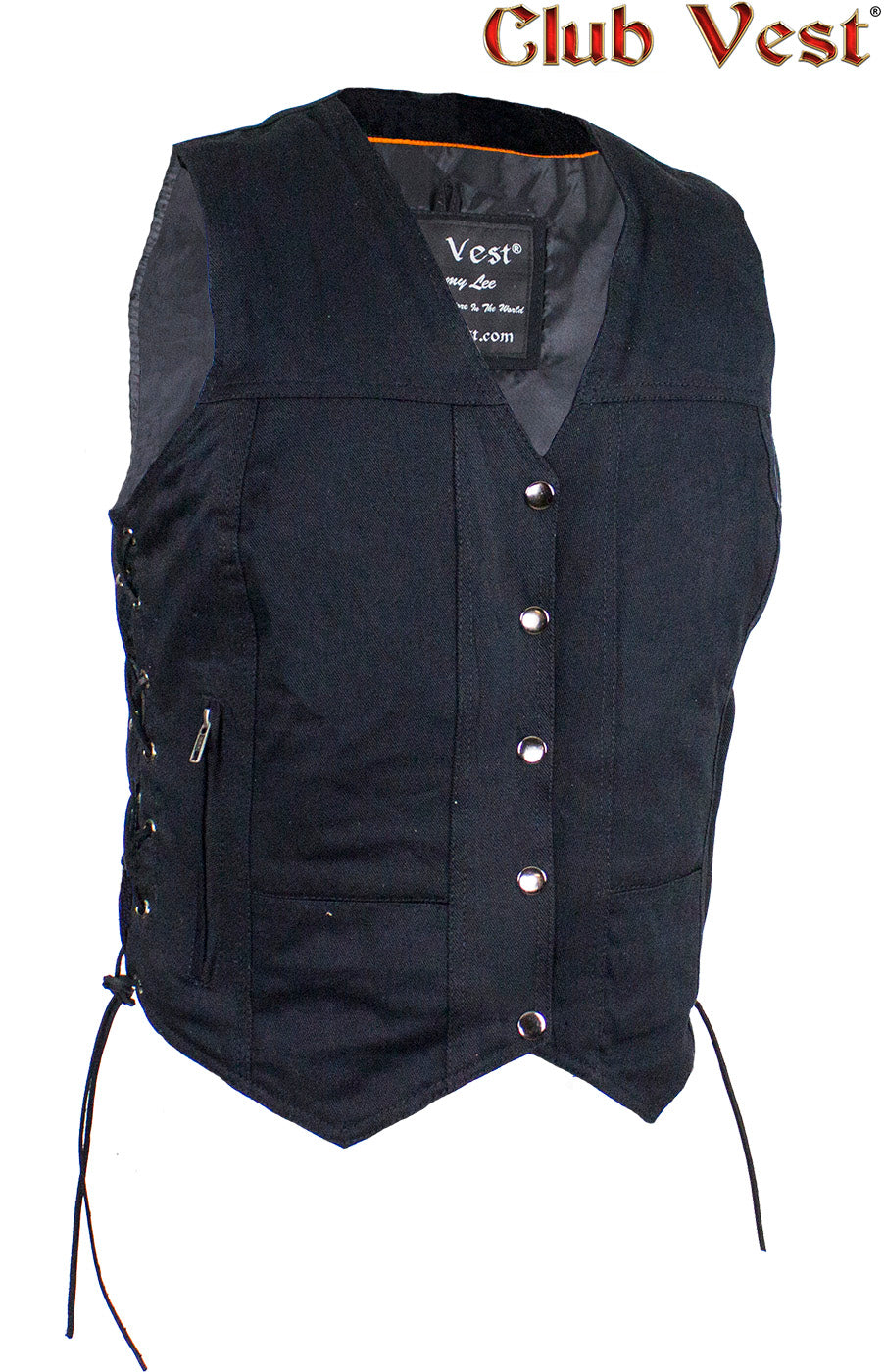 Women's Black Denim Gun Pocket Vest by Club Vest®