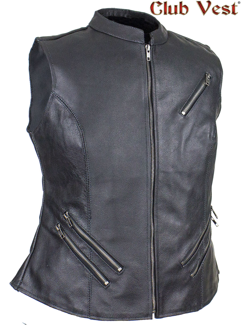 Women's Leather Gun Pocket Vest by Club Vest®