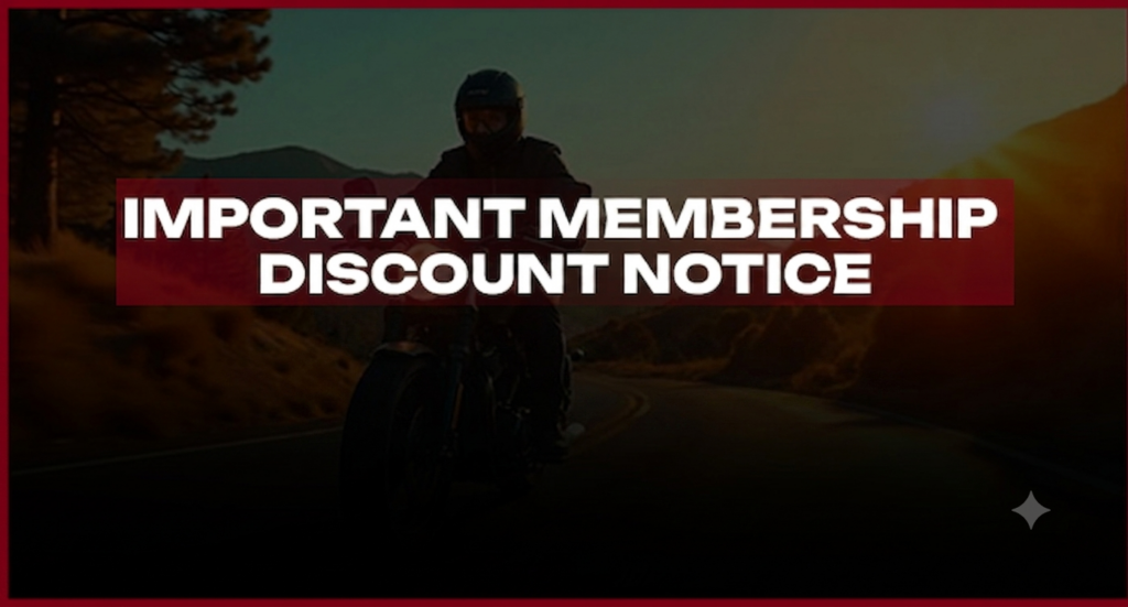 important membership discount notice