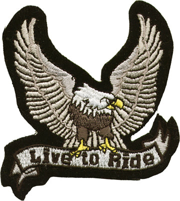 Silver Eagle "Live to Ride" Patch