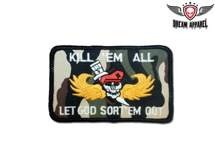 Kill Em All Let God Sortem Out Motorcycle Patch