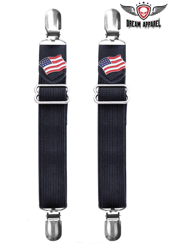 USA Flag Pants Boot Clips