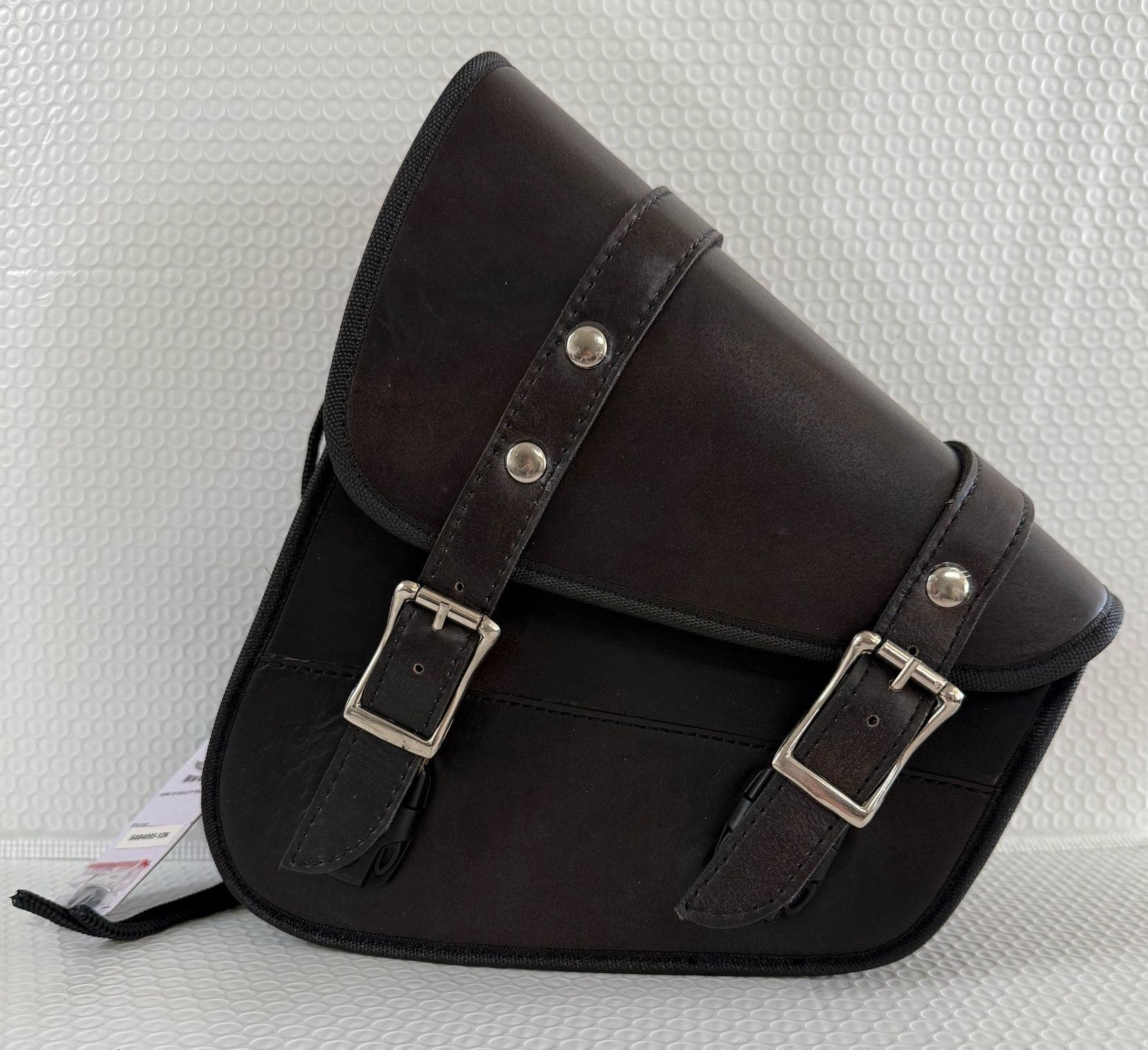 Genuine Distressed Brown Leather Left Side Solo Swing Arm Bag