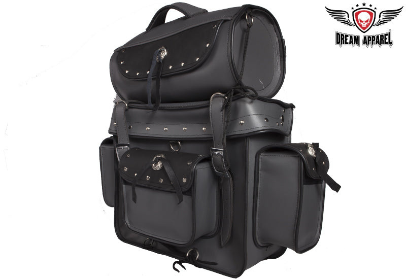 Gray Motorcycle Sissy Bar Bag